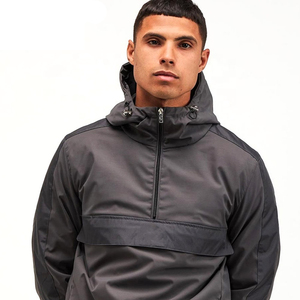 Veste coupe-vent de qualité supérieure en une seule couleur personnalisée pour hommes - Product Image 4