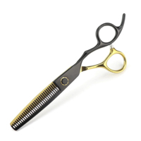 Nouveaux outils de barbier professionnels en acier inoxydable de haute qualité, 6,0 pouces, noir-or, équipement de salon durable, 800W, personnalisable pour les cheveux