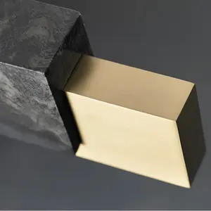 Lustre rectangulaire long en marbre et acier inoxydable pour salle à manger, îlot de cuisine, luminaire intérieur élégant - Product Image 6