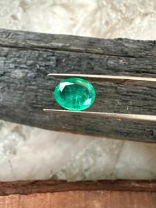 Esmeralda zambiana Natural certificada de 10X8 MM, piedra preciosa verde de corte ovalado de 2,53 quilates con buen brillo para la fabricación de joyas - Product Image 6