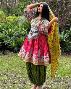 AFGHANI DRESSES FOR WOMEN HANDMADE TRIBAL VINTAGE AFGHAN KUCHI DRESSES AVAILABLE <b>3</b> PIECE DRESSES - Product Image 3