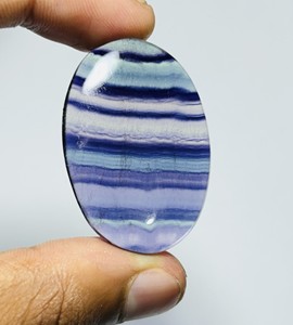 Cabochon en pierre de fluorite naturelle de meilleure qualité pierre précieuse en cristal de guérison de haute qualité pour la fabrication de bijoux pour accessoires de bijoux - Product Image 2