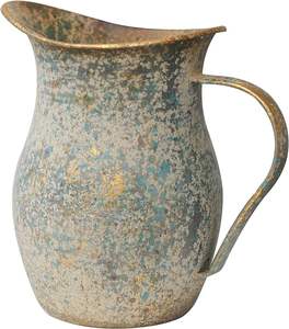 Vase à fleurs en métal vintage au design tendance, pichet à lait, petits vases pour fleurs, vase rustique, pichet décoratif vintage, vase rustique en métal - Product Image 1