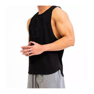 Camiseta sin mangas básica sin mangas para hombre con logotipo personalizado, Camiseta deportiva para gimnasio, ropa activa, ropa deportiva personalizada para Fitness - Product Image 3