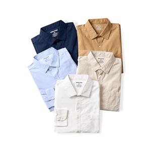Chemise écologique à bouton unique 95% coton 5% Spandex Full CASUAL SHIRTS Solid Vietnam Men's Clothes Shirt - Product Image 1