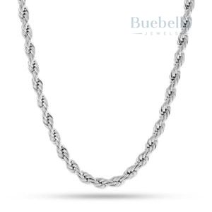 Venta caliente 925 Plata y 14K chapado en oro 5mm Moissanite cuerda cadena Collar para hombres - Product Image 3