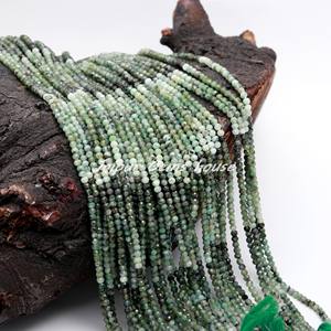 Cuentas de Esmeralda Verde Sombreada de 3 mm y 3,5 mm, Piedras Naturales de Alta Calidad, Cuentas Sueltas para la Elaboración de Joyería Preciosa - Product Image 4