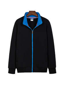 Sudadera con capucha de invierno 2026 de cuello alto con cremallera completa, forro polar grueso, 100% algodón, logo estampado, estilo vintage urbano - Product Image 3