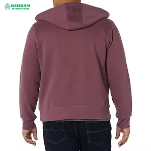 Sweat à capuche zippé unisexe léger en polaire personnalisé OEM, chaud et doux pour le froid, anti-rétrécissement, avec impression de logo personnalisé, technique de teinture unie - Product Image 6