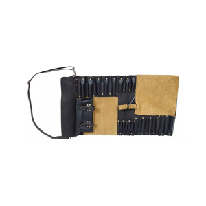 Sac de rangement pour couteaux en cuir durable avec design enroulable pour ustensiles de cuisine, couleur et taille personnalisables, haute qualité - Product Image 4