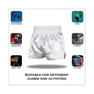 Pantalones Cortos de Boxeo JERSIZ Elásticos, Transpirables, de Secado Rápido, Duraderos, de Algodón y Poliéster para Hombres y Mujeres, Ropa de Entrenamiento de Artes Marciales - Product Image 6