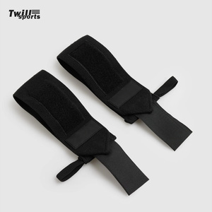 Paire de sangles de musculation antidérapantes en cuir et coton pour fitness, musculation, dynamophilie, logo personnalisable - Product Image 1