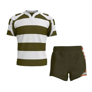 Uniforme de Rugby personalizado Unisex, camisa de manga corta y conjunto corto, ropa deportiva de estilo deportivo transpirable para adultos - Product Image 1
