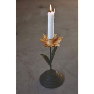 Support de bougie en métal fait main de style nordique, support de fleurs en fer rustique, ornement de table de luxe pour salon, mariage - Product Image 2