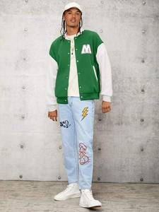 2025 sur mesure toile Varsity Baseball vestes col montant décontracté collège Letterman vêtements d'hiver à l'approvisionnement en gros - Product Image 3