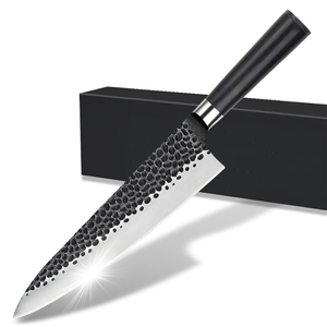 Vente en gros de commandes en gros personnalisées Couteau de chef japonais avec logo OEM Couteau de cuisine tranchant avec manche en bois Couteau de chef à haute teneur en carbone - Product Image 1