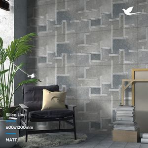 Carreaux de sol en porcelaine gris argenté mat de qualité A-1 pour salle de bain et cuisine, provenant d'un fabricant indien - Product Image 6