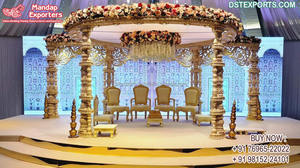 Maharani-Decoración de fiesta de boda, mandalas de fibra de vidrio con temática antigua, mantel FRP - Product Image 5