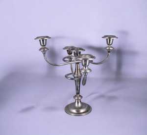 Vintage Silver Plated <b>Candelabra</b> Elegant 5 Arm Candle Holder for Home Decor - Product Image 1