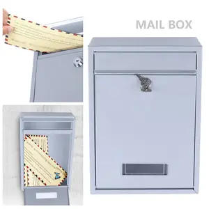 Buzón montado en la pared Buzón de correo de color de estilo personalizado Correo de EE. UU. OEM Buzón de diseño clásico Caja de paquetes Acero galvanizado para exteriores