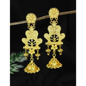Pendientes chapados en oro de diseño antiguo, venta al por mayor africana, pendientes especiales de moda de lujo de Dubái Middle Est para mujeres y niñas nupciales - Product Image 3