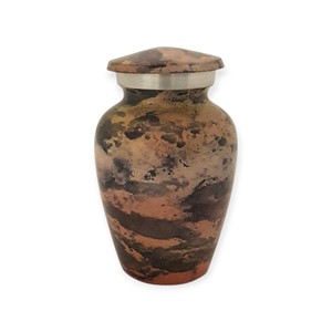 Elegant Black and Gold Floral Keepsake Urn with Rich Hand Engraved Patterns for <b>Memorial</b> Ashes - Product Image 4
