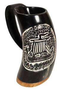 แก้วมักทำด้วยมือคุณภาพสูงดีไซน์ไวกิ้งฮอร์นกาแฟสไตล์อเมริกันปาร์ตี้เบียร์ออกแบบได้ตามต้องการ - Product Image 6