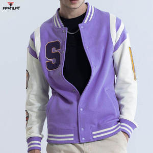 Chaqueta de bombardero de invierno informal Chaqueta bordada Chaqueta universitaria Chaqueta de béisbol universitaria de invierno personalizada para hombres - Product Image 3