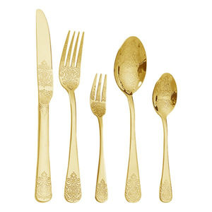 Fournitures indiennes résistantes Vente en gros Conception personnalisée Couverts noirs en métal et en acier inoxydable Ensemble de couverts de style élégant pour repas - Product Image 3