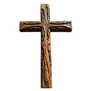 Handmade Carved Wood Cross <b>Wall</b> Hanging Antique Religious Christian Decor Mango Wood Altar <b>Crucifix</b> For Home Decoration - Product Image 3