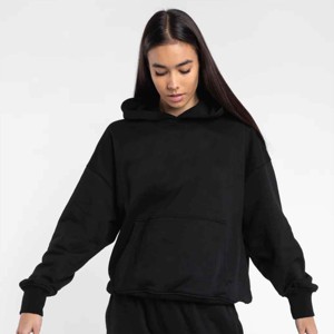 OEVE Custom Heavyweight 100% algodón Oversized Joggers para mujeres señoras invierno sudaderas con capucha con Logo Sudadera con capucha - Product Image 4