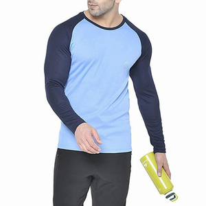 Nouveauté T-shirt à manches longues pour homme avec logo personnalisé 100% coton Col rond Uni Tissé Personnalisable Respirant Écologique - Product Image 5