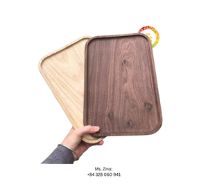 Bandeja Rectangular de bambú hecha a mano, plato de madera para servir para cocina, comedor, comida, café, té y decoración para uso en escritorio - Product Image 1