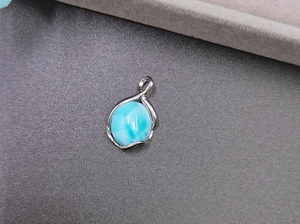 Colgante de piedra lunar de plata esterlina hecho a mano, 10X14MM, ajuste de bisel en forma de pera aproximado para regalo de feliz cumpleaños para mujer para ella - Product Image 3