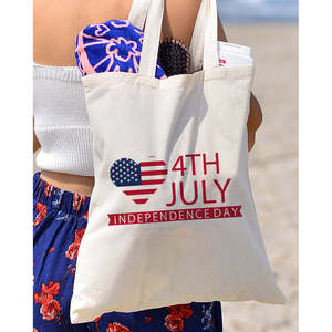 Sac fourre-tout grande capacité 4th of July, décoré GPS, en toile résistante à l'eau pour usage quotidien en été, automne, hiver - Product Image 1