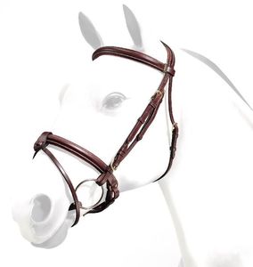 Hot Multi-Color Flash Brida Cuero genuino Caballo Snaffle PVC Western Ecuestrian Brida de tamaño completo en negro/marrón - Product Image 3