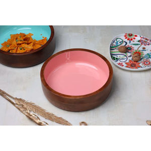 Tazón de madera para servir ensalada hecho a mano de forma redonda de calidad de lujo, diseño estándar, tazón grande moderno clásico para el hogar y la cocina - Product Image 4