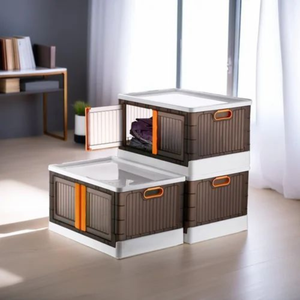 Organiseurs de placard en plastique, tiroirs pliables et empilables, portables, 72L, multicolores, autoportants, rectangulaires - Product Image 1