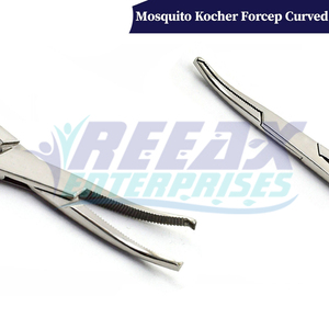 REEAX ENTERPRISES 23cm Base incurvée Pince chirurgicale Poignée de verrouillage Système de rachet Instrument essentiel pour les procédures chirurgicales - Product Image 6