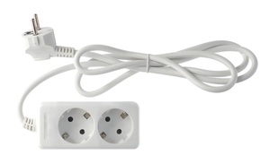 Multipresa con cavo, 2 prese, 1,5 m, bianco (GSC 100005009) - Product Image 1