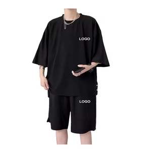 Camiseta y conjunto corto de algodón de manga corta, ropa de moda de verano para hombre, ropa informal de manga corta informal de verano para hombre, camiseta para hombre - Product Image 5