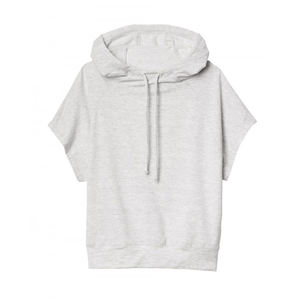 Sudadera con capucha de manga corta para mujer más vendida, ropa con capucha gris impresa personalizada, sudaderas con capucha y sudaderas para mujer - Product Image 2