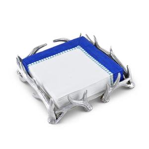 Plateau à serviettes rustique moderne | Bois de cerf argenté pour décoration de table - Product Image 4