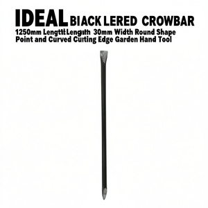 IDEAL Black Lacquered Crowbar 1250mm Length 30mm Width Round Shape with Point and Curved Cutting <b>Edge</b> Garden Hand <b>Tool</b> - Product Image 3