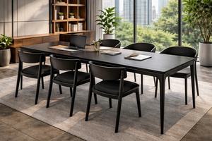 MESA DE COMEDOR DE ÓNICE NEGRO DE 60 CM DE ANCHO, MESA DE COMEDOR MODERNA DE LUJO DE PIEDRA DE ÓNICE, MUEBLES DE COMEDOR ELEGANTES, MESA DE COMEDOR MODERNA DE ROBLE - Product Image 2