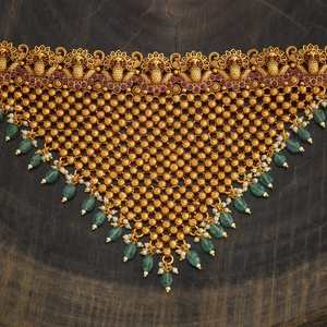 Antique Turquoise Chokers <b>Necklace</b> with Crown Design for Women's Wedding Occasions - Product Image 3