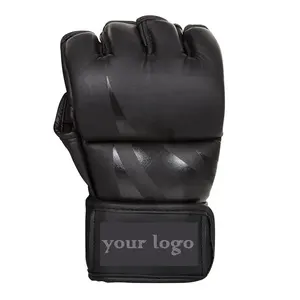 Gants d'entraînement de boxe et de MMA à quatre couches en cuir de vachette véritable et cuir PU respirants confortables en tailles de 8oz 12oz 14oz 16oz - Product Image 5