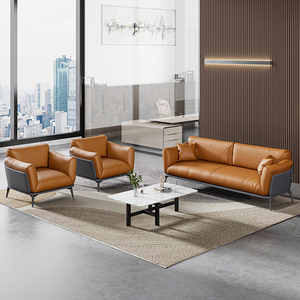 Sofá de Cuero Moderno Personalizable de Alta Calidad, Tres Plazas, Minimalista, para Oficina, Hogar, Hospital, Taller, Comedor, Sala de Estar, Apartamento - Product Image 3