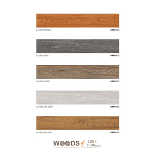 Diseño europeo moderno 200x1200 Tablón de azulejo de porcelana antideslizante Aspecto de madera rústica Madera antigua rectificada Porcelanato - Product Image 3