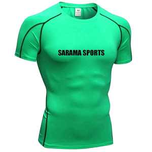 Nouveau maillot de compression respirant en polyester extensible à manches courtes MMA Rash Guards personnalisé pour le surf, les sports, la course à pied, le jogging, séchage rapide - Product Image 6